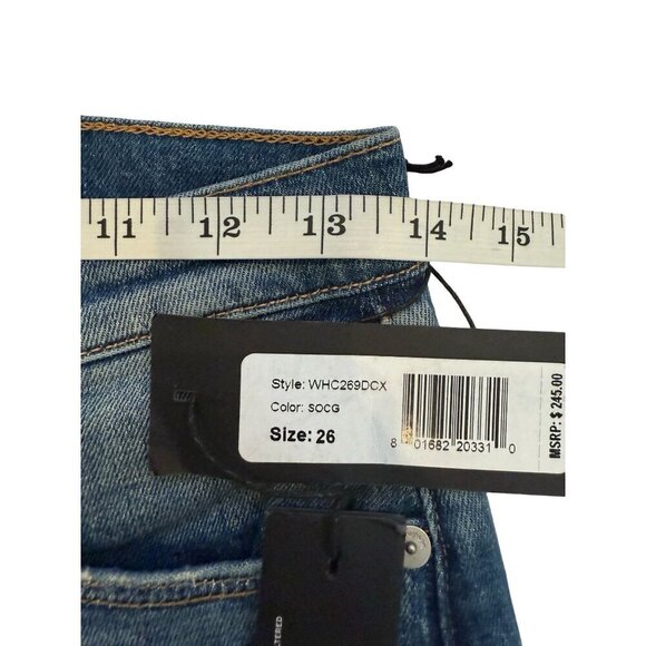 Hudson Women's Zoeey Straight High Rise Frayed Cropped Jeans - Picture 8 of 16